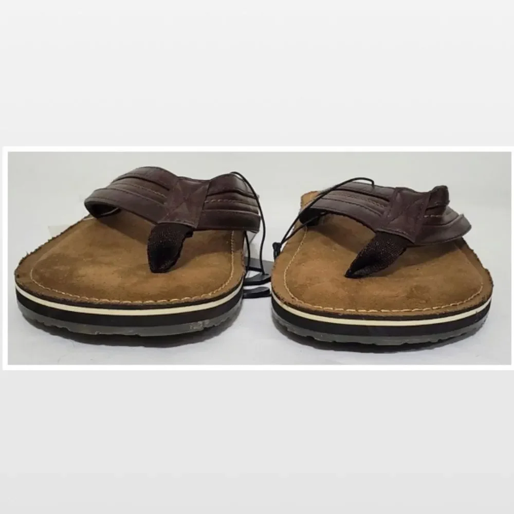New Falls Creek Mens Flip Flops Shoes Outdoor Brown Tan Size 9 Slip On